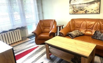 Salon z wyjściem na balkon